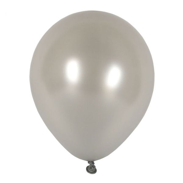 Luftballons metallic, silber