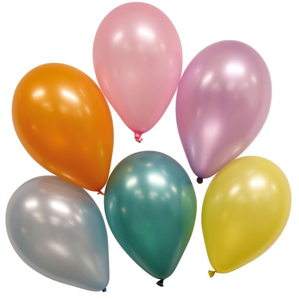 Luftballons metallic, bunte Mischung