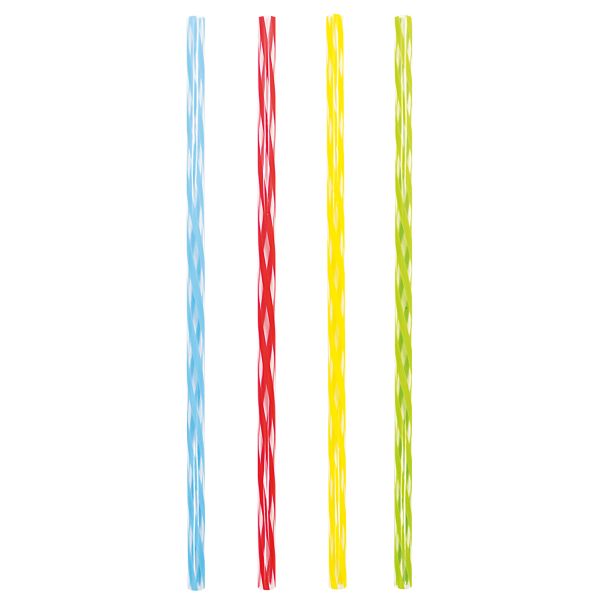 Mehrweg Trinkhalme Ø 0,8 cm, transparent-bunt