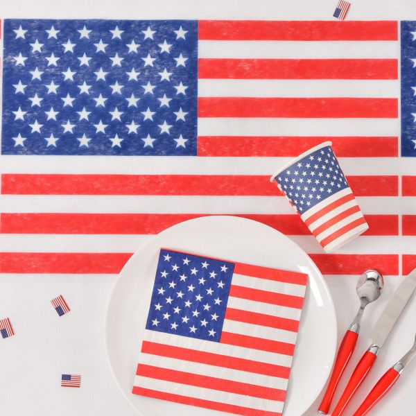 Tischläufer USA, Stars ´n Stripes, blau-weiß-rot