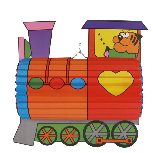 Kinder-Laterne Lokomotive, bunt