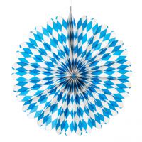 Deko-Fächer Bayern Oktoberfest, weiß-blau Deko-Fächer Bayern Oktoberfest, weiß-blau