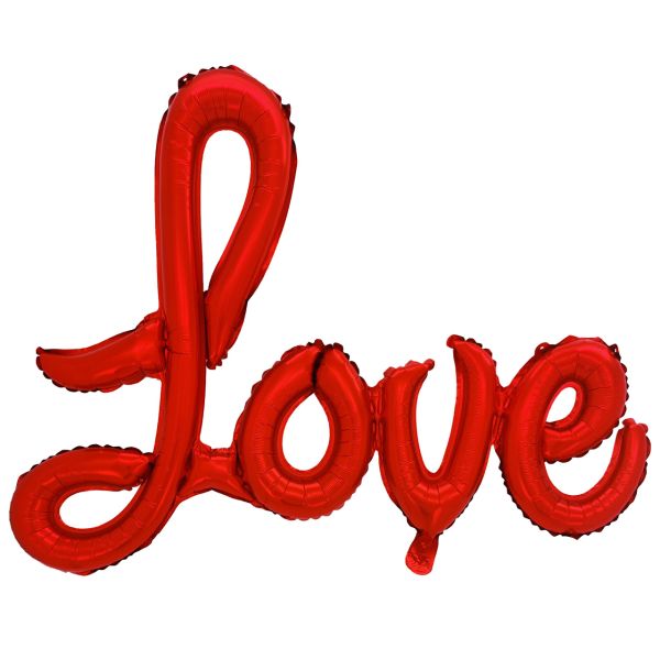 Folienballon Schriftzug Love, rot