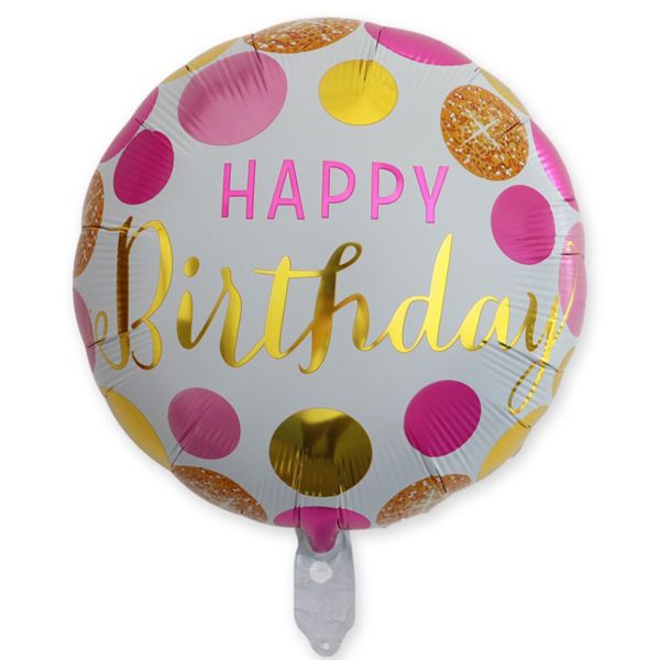 Folienballon Happy Birthday, bunt