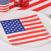Servietten USA, Stars ´n Stripes, blau-weiß-rot
