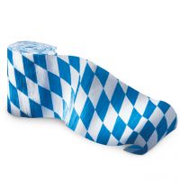 Kreppband Bayern Oktoberfestdeko, weiß-blau Kreppband Bayern Oktoberfestdeko, weiß-blau