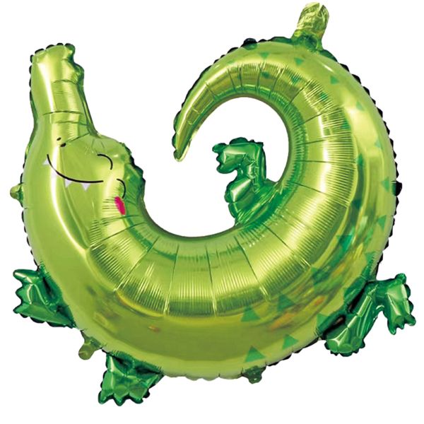 Folienballon Krokodil, grün