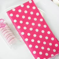 Servietten weiße Punkte, pink