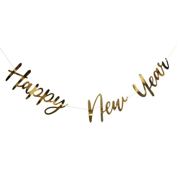Girlande Happy New Year, gold