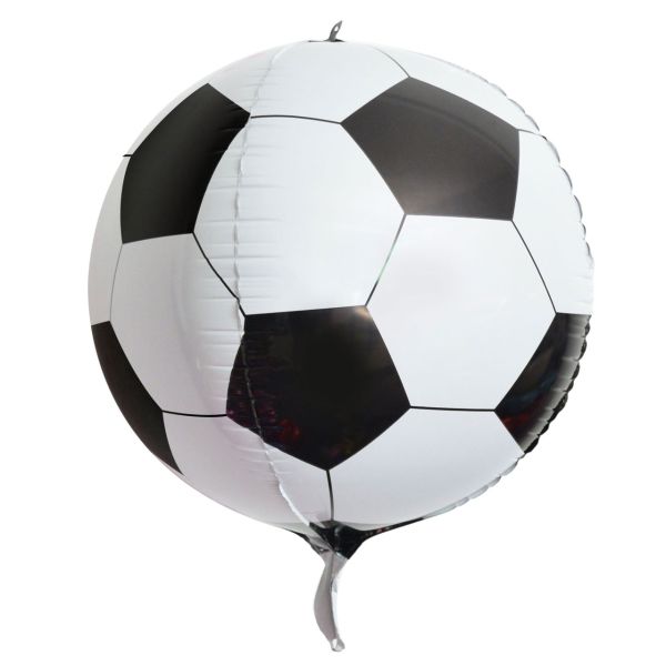 Folienballon FUSSBALL, schwarz/weiß