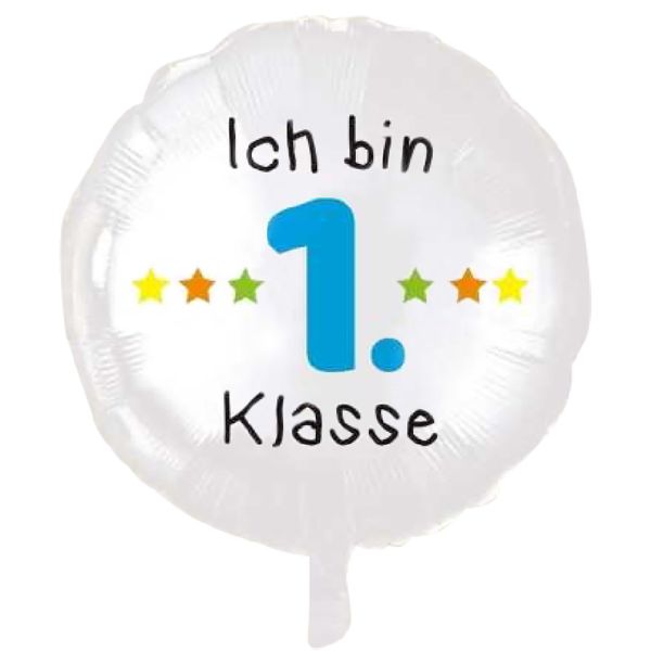 Folienballon 1. Klasse, bunt