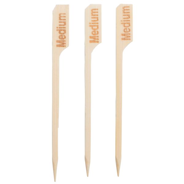 Holz Steak Marker "MEDIUM", natur