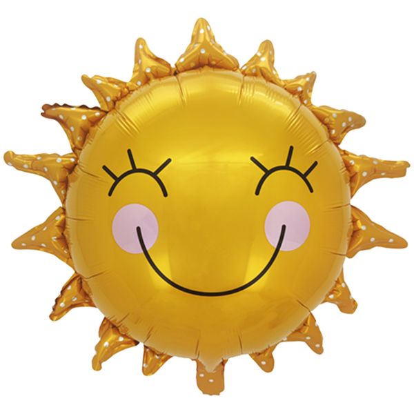 Folienballon Sonne, gelb