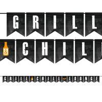 Flaggenkette GRILL & CHILL Lounge, schwarz/weiß/orange Flaggenkette GRILL & CHILL Lounge, schwarz/weiß/orange