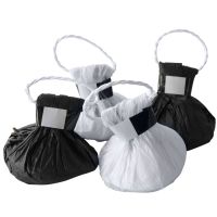 Wurf-Luftschlangen 4 Stück, schwarz-weiß (innen bunt)