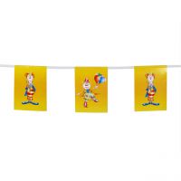 Papier Flaggenkette Clown, bunt