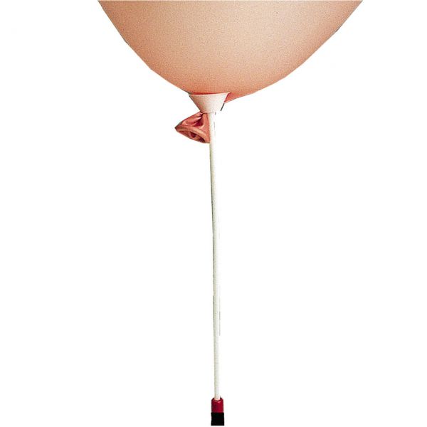 Luftballonstab Kunststoff, weiß