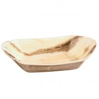Palmblatt Schale, 12 x 20 x 4,5 cm, länglich sechseckig