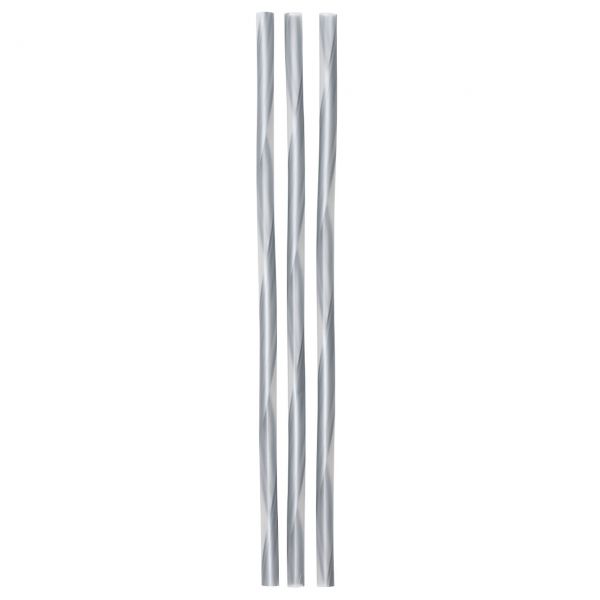 Jumbo Strohhalme, silber-transparent