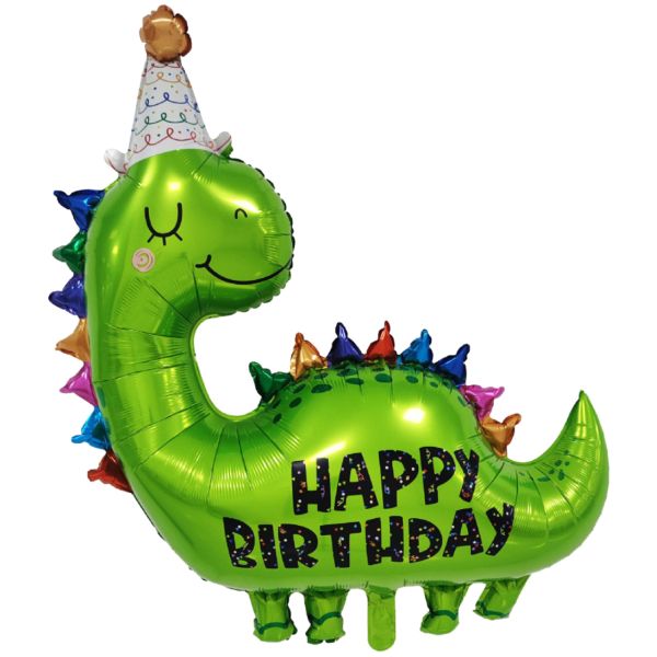 Folienballon Dino Happy Birthday, grün