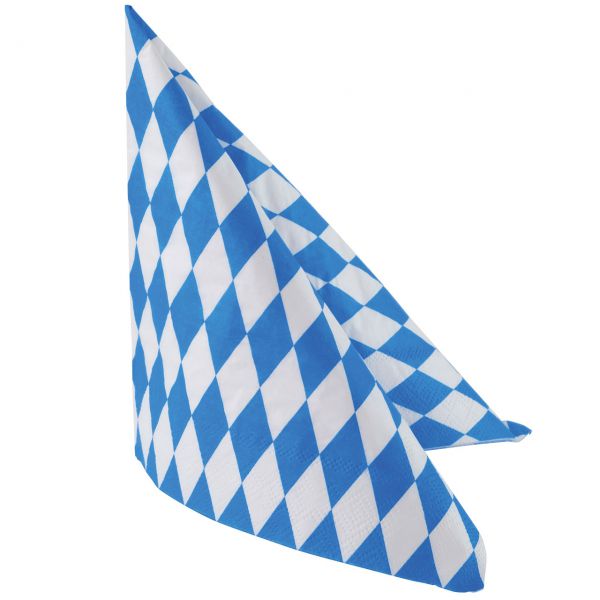 Servietten Bayern Oktoberfest, weiß-blau