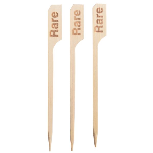 Holz Steak Marker "RARE", natur