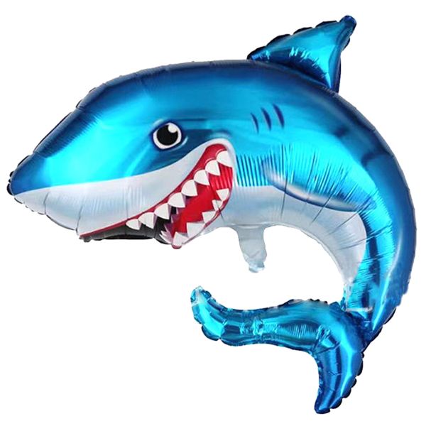 Folienballon Hai, blau