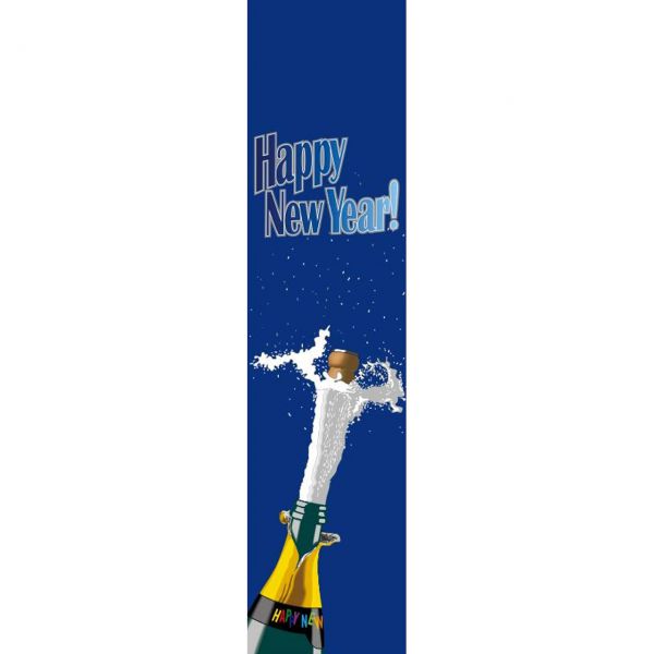 Banner Happy New Year wetterfest, blau-bunt
