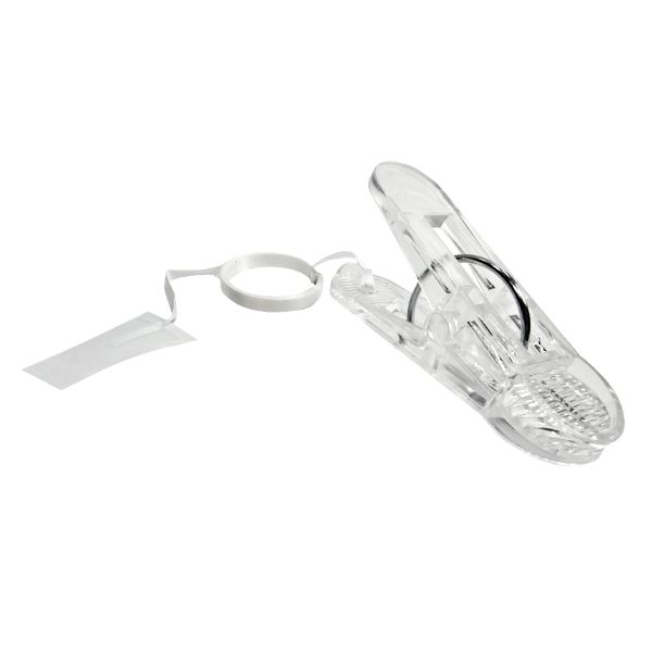 Ballonclip mit Schnur 30 Stück, transparent