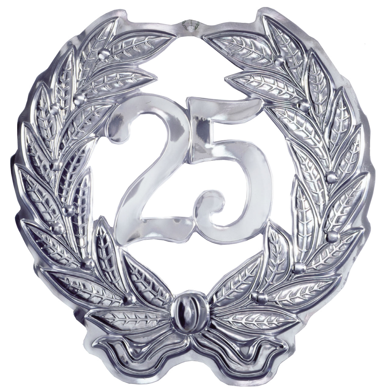 Jubiläumszahl 25, silber, 40cm