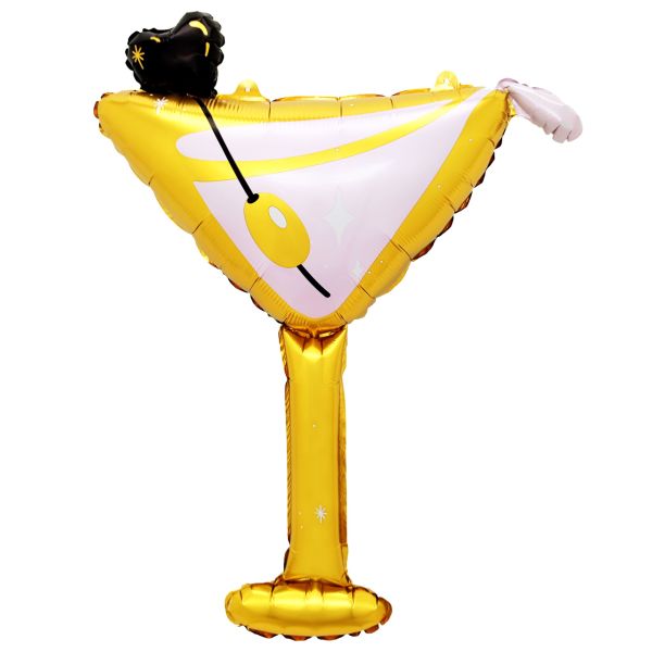 Folienballon Martiniglas, gold