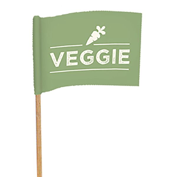 Deko-Picker Flagge Veggie, grün
