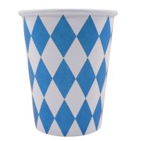 Papp-Trinkbecher Bayern 200ml, weiß-blau 50 Stück