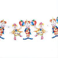 Figuren-Girlande Clown, bunt