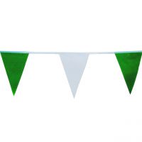 Maxi Wimpelkette 20m wetterfest, grün-weiß