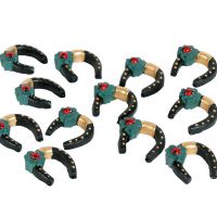 Glücksbringer Hufeisen Kleeblatt, bunt