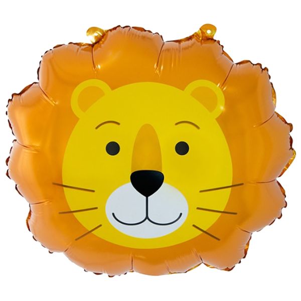 Folienballon Löwe Kopf, gelb