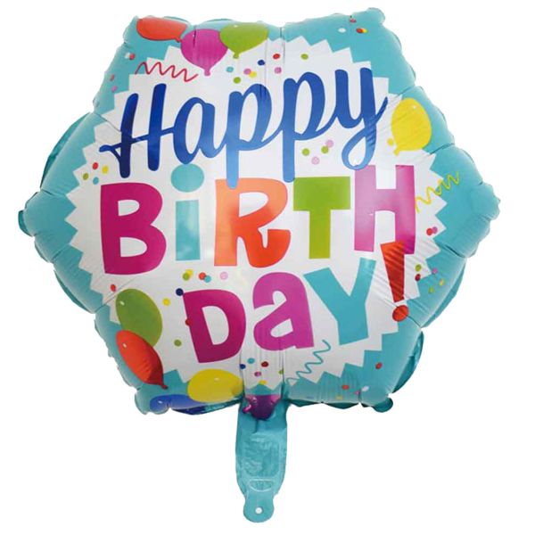 Folienballon Happy Birthday Ballons, bunt