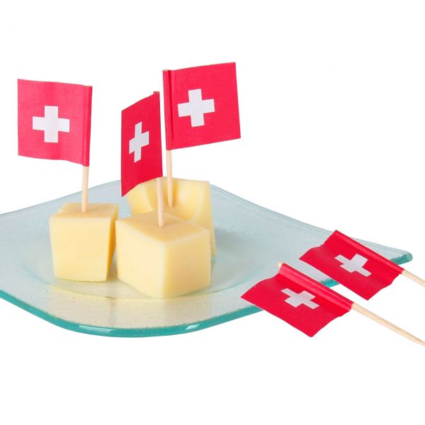Party-Picker Flagge Schweiz, rot-weiß