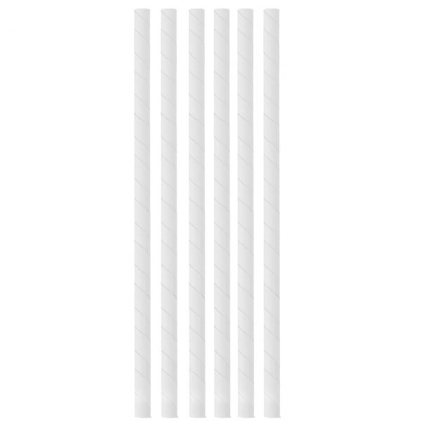 Papier Strohhalme Jumbo Ø 0,8 x 25 cm, weiß