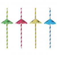 Papier Trinkhalme Eisschirmchen, Ø 0,6 x 24cm
