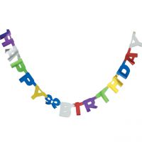 Buchstaben Girlande Happy Birthday, bunt