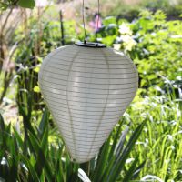 Solar LED-Laterne, wetterfest, Ballon, sandhell