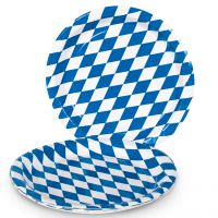 Pappteller Bayern Oktoberfest, weiß-blau Pappteller Bayern Oktoberfest, weiß-blau