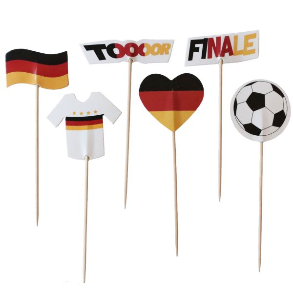 Deko Picker Flagge Fußball, bunt