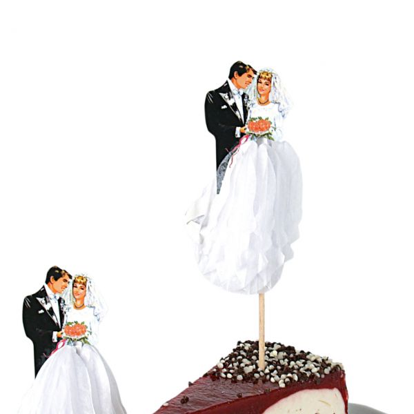 Party-Picker Hochzeitspaar, weiß-schwarz