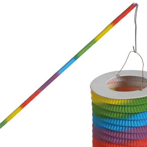 Holz Laternenstab Regenbogen, bunt