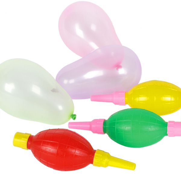 Luftballonpumpe, bunt