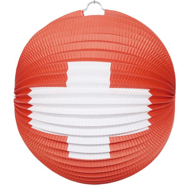 Lampion Schweiz, rot-weiß