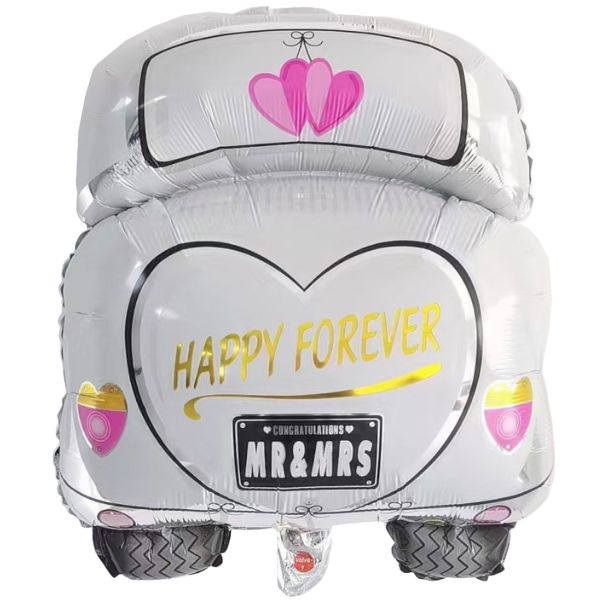 Folienballon Happy Forever, weiß-bunt